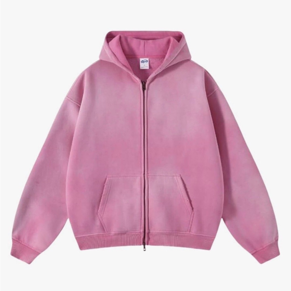 Pink Zip-Up Hoodie - Picture 1 of 2